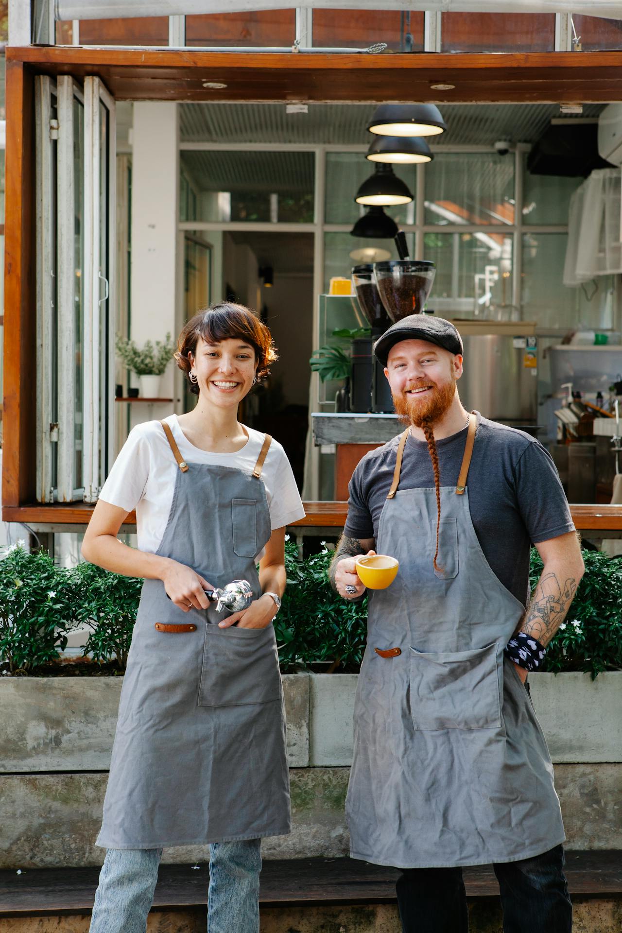 Happy business owners