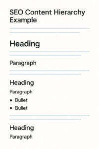 Illustration showing where to place keywords on a webpage for optimal SEO performance