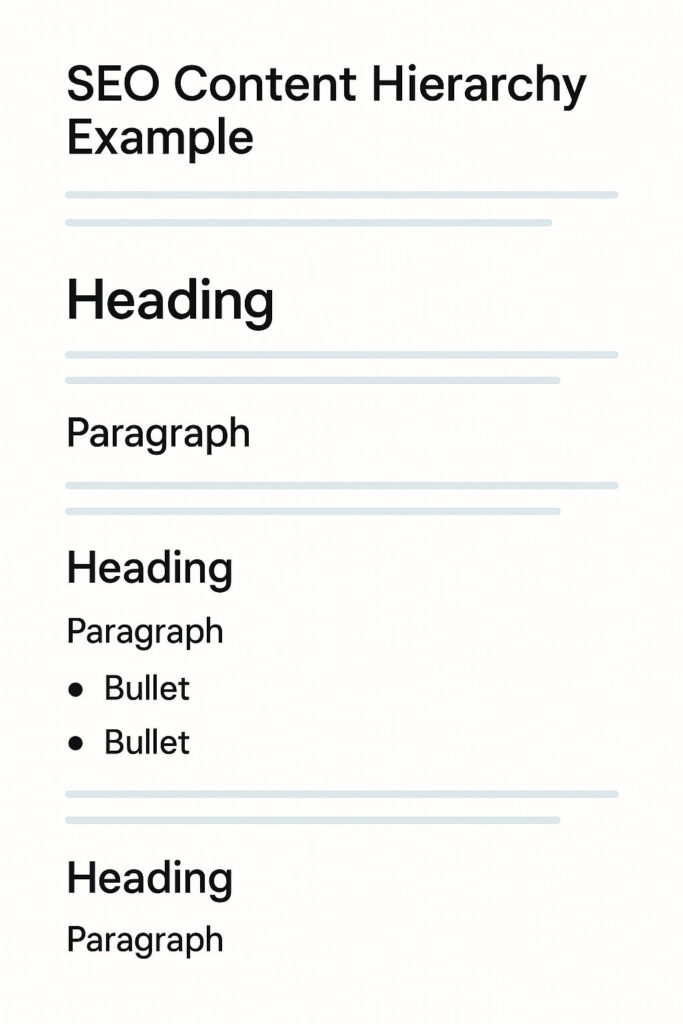 Illustration showing where to place keywords on a webpage for optimal SEO performance